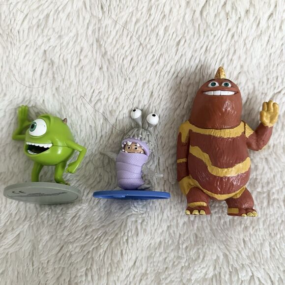 Disney Store Monsters Inc Figures George Sanderson Sock Mike Wazowski Boo PVC - Picture 1 of 7
